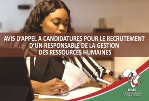 Avis d’appel a candidatures pour le recrutement d’un responsable de la gestion des ressources humaines