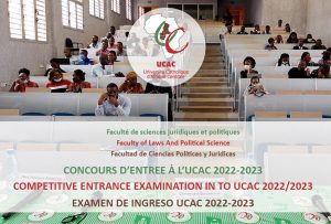 CONCOURS D’ENTREE Ȧ L’UCAC 2022-2023 - Faculté de sciences juridiques et politiques