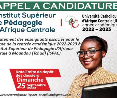 Appel à candidature - Recrutement des enseignants associés ISPAC à Moundou (Tchad).