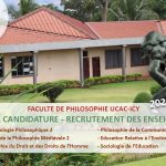 Appel à candidature - Recrutement des enseignants - Faculte de Philosophie UCAC-ICY