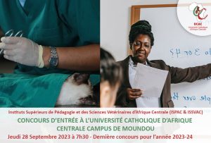 Dernier concours d’entrée à l’université Catholique d’Afrique Centrale campus de Moundou (ISPAC & ISSVAC)