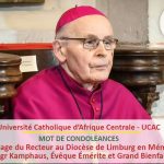 Hommage du Recteur au Diocèse de Limburg en Mémoire de Mgr Kamphaus, Évêque Émérite et Grand Bienfaiteur