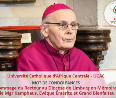 Hommage du Recteur au Diocèse de Limburg en Mémoire de Mgr Kamphaus, Évêque Émérite et Grand Bienfaiteur