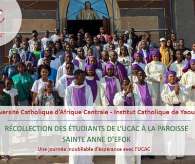 Récollection en cours des étudiants de l’UCAC à la paroisse Sainte Anne d’Efok