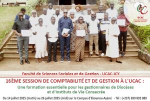 16ème Session de Comptabilité et de Gestion à l'UCAC : Une formation essentielle pour les gestionnaires de Diocèses et d'Instituts de Vie Consacrée