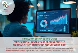 Certification Universitaire Professionnelle en Data Science-Analyse de données (CUP-PDA)