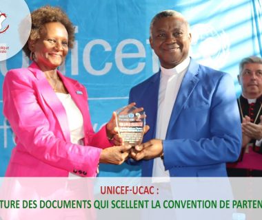 UNICEF-UCAC : signature des documents qui scellent la Convention de partenariat